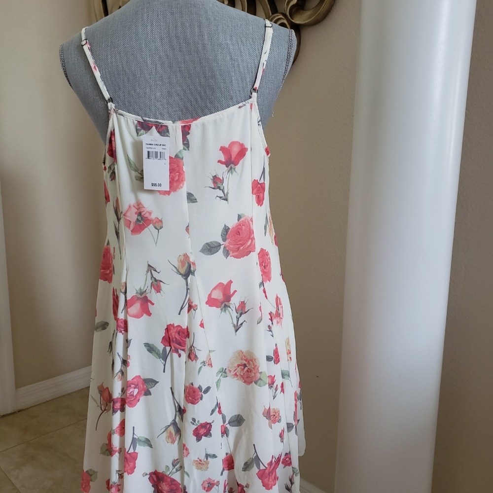 Taylor & Sage white & rose floral dress with lace - Picture 3 of 5